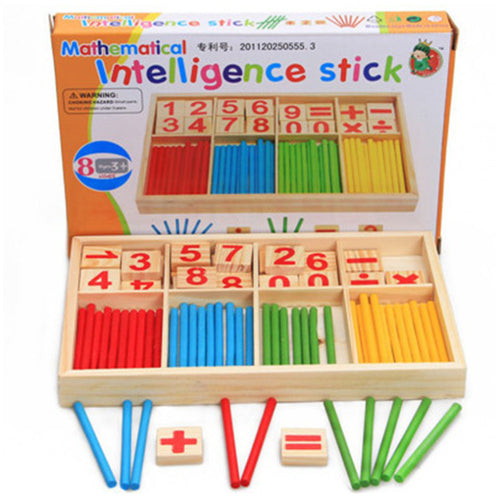 Rechenstäbchen-Set aus Holz